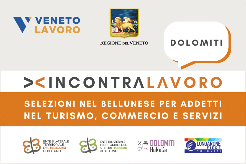 IncontraLavoro Dolomiti con Veneto Lavoro a Dolomiti HoReCa 2023